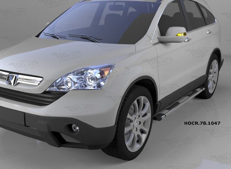 Пороги алюминиевые Emerald Silver Can Otomotiv Honda CR-V III 2007-2011 no.11722
