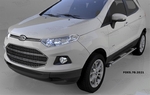 Пороги алюминиевые Emerald Silver Can Otomotiv Ford EcoSport​ 2013-2019