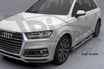 Пороги алюминиевые Emerald Silver Can Otomotiv Audi Q7 2015-2019
