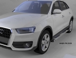Пороги алюминиевые Emerald silver Can Otomotiv Audi Q3 2012-2019