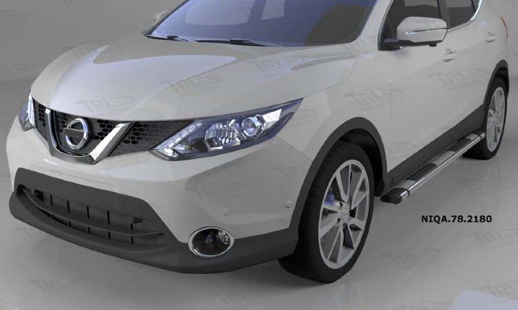Пороги алюминиевые Emerald silver Can Otomotiv Nissan Qashqai 2014-2019 no.11963