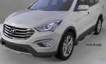 Пороги алюминиевые Emerald silver Can Otomotiv SsangYong Rexton 2001-2015