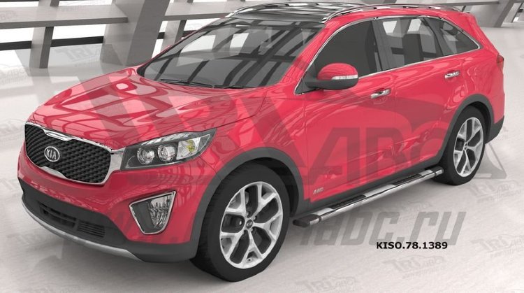 Пороги алюминиевые Emerald silver Can Otomotiv Hyundai ix35 2009-2015 no.12169