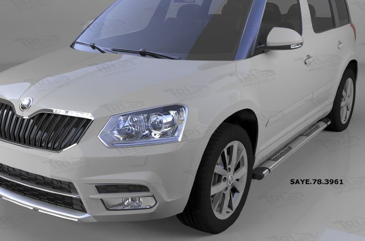 Пороги алюминиевые Emerald silver Can Otomotiv KIA Sorento 2009-2012 no.12208
