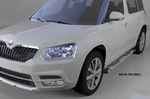 Пороги алюминиевые Emerald silver Can Otomotiv KIA Sorento 2009-2012