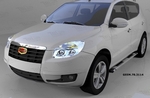 Пороги алюминиевые Emerald Silver Can Otomotiv Geely Emgrand X7 2014-2019