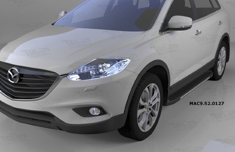 Пороги алюминиевые Onyx Can Otomotiv Mazda CX-9 2007-2016 no.11553