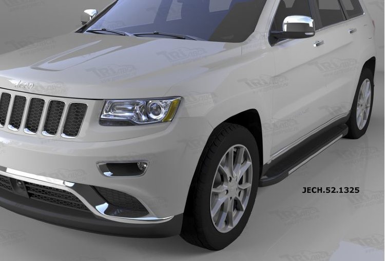 Пороги алюминиевые Onyx Can Otomotiv Jeep Grand Cherokee 2010-2019 no.11651