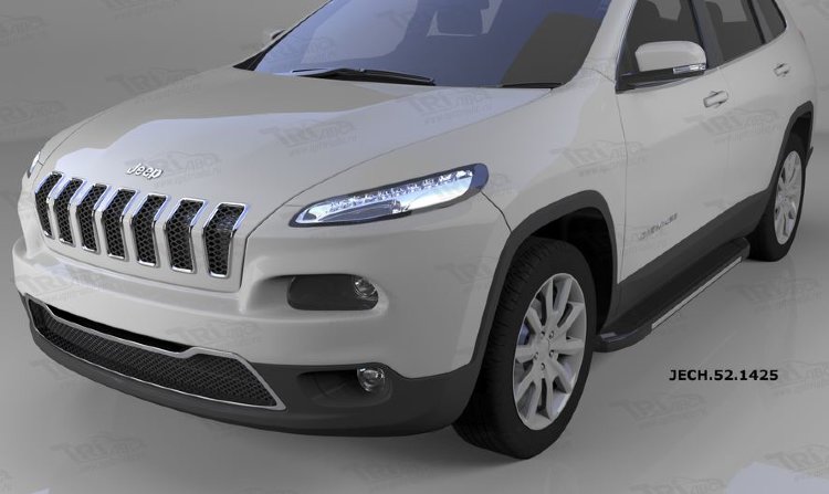 Пороги алюминиевые Onyx Can Otomotiv Jeep Cherokee 2014-2019 no.11679
