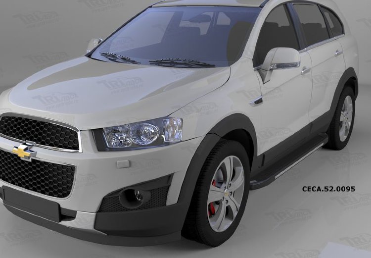 Пороги алюминиевые Onyx Can Otomotiv Chevrolet Captiva 2006-2019 no.12036
