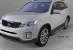 Пороги алюминиевые Onyx Can Otomotiv KIA Sorento Prime 2015-2019