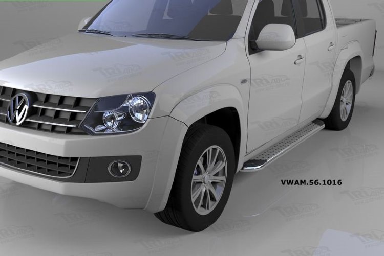 Пороги алюминиевые Opal Can Otomotiv Volkswagen Amarok 2010-2019 no.11340