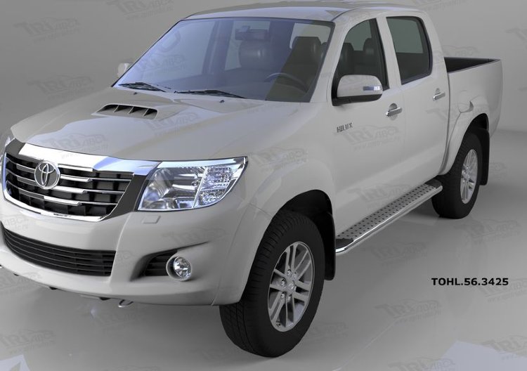 Пороги алюминиевые Opal Can Otomotiv Toyota Hilux 2005-2015 no.11423