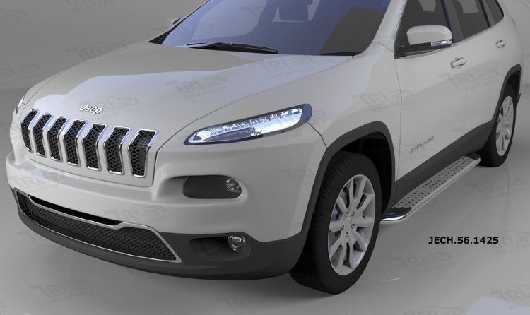 Пороги алюминиевые Opal Can Otomotiv Jeep Cherokee 2014-2019 no.11665