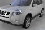 Пороги алюминиевые Opal Can Otomotiv Nissan X-Trail 2007-2014