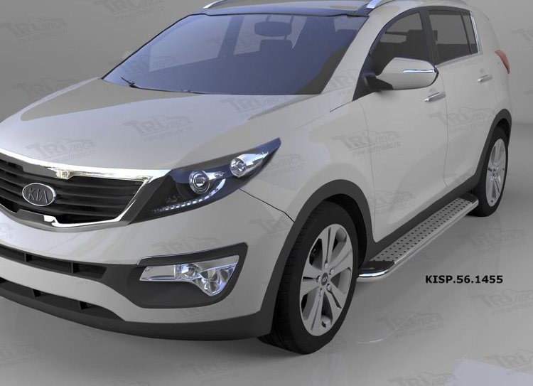Пороги алюминиевые Opal Can Otomotiv Hyundai ix35 2009-2015 no.12172