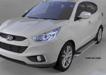 Пороги алюминиевые Opal Can Otomotiv Hyundai ix35 2009-2015