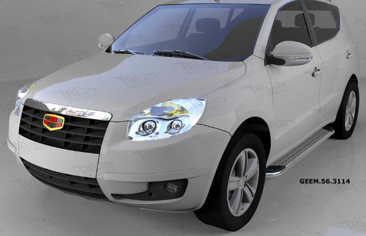 Пороги алюминиевые Opal Can Otomotiv Geely Emgrand X7 2014-2019 no.8348