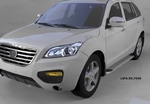 Пороги алюминиевые Opal Can Otomotiv Lifan X60 2011-2019