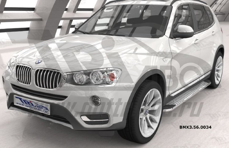 Пороги алюминиевые Opal Can Otomotiv BMW X3 (F25) 2010-2017 no.8591