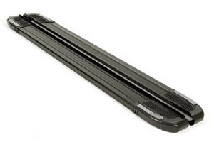 Пороги алюминиевые Rainbow Black Erkul Skoda Yeti 2010-2019 ― Auto-Clover