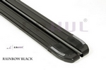 Пороги алюминиевые Rainbow Black Erkul Mitsubishi L200 2005-2015
