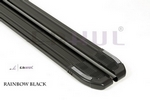 Пороги алюминиевые Rainbow Black Erkul Hyundai Creta 2016-2019
