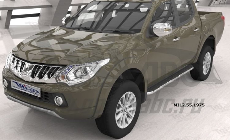 Пороги алюминиевые Ring Can Otomotiv Mitsubishi L200 2005-2015 no.11538