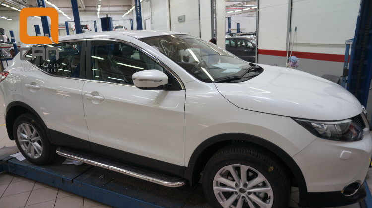 Пороги алюминиевые Ring Can Otomotiv Nissan Qashqai +2 2007-2013 no.11941