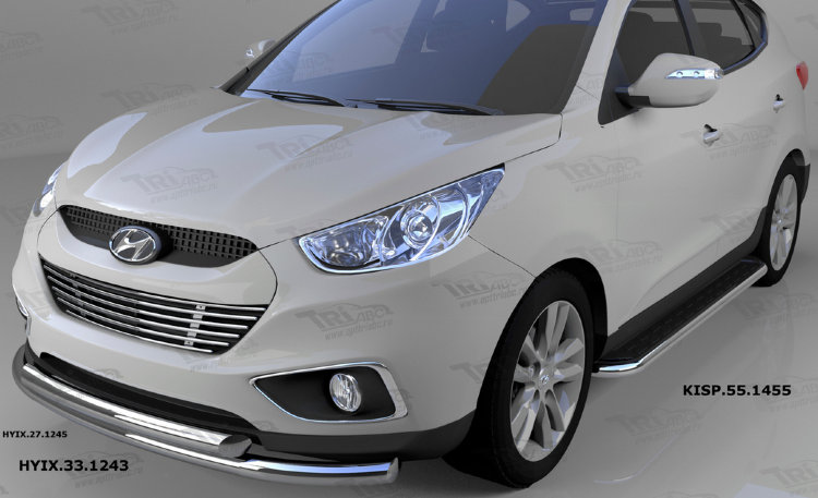 Пороги алюминиевые Ring Can Otomotiv Hyundai ix35 2009-2015 no.12168