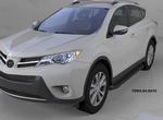 Пороги алюминиевые Sapphire Black Can Otomotiv Toyota RAV4 2013-2019