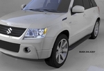Пороги алюминиевые Sapphire Black Can Otomotiv Suzuki Grand Vitara 2005-2014