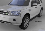 Пороги алюминиевые Sapphire Black Can Otomotiv Land Rover Freelander II 2006-2015