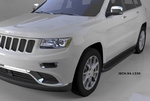 Пороги алюминиевые Sapphire Black Can Otomotiv Jeep Grand Cherokee 2010-2019