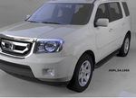 Пороги алюминиевые Sapphire Black Can Otomotiv Honda Pilot 2009-2015