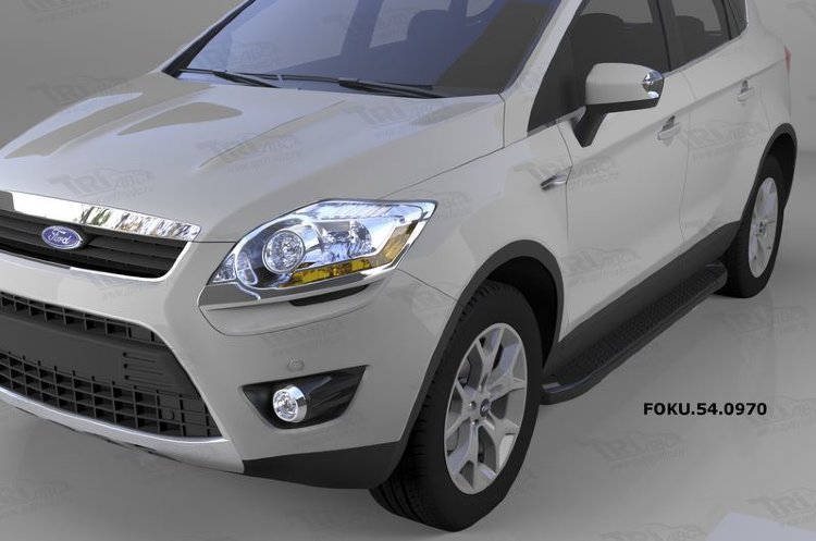 Пороги алюминиевые Sapphire Black Can Otomotiv Ford Kuga I 2008-2012 no.11752