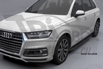 Пороги алюминиевые Sapphire Black Can Otomotiv Audi Q7 2015-2019