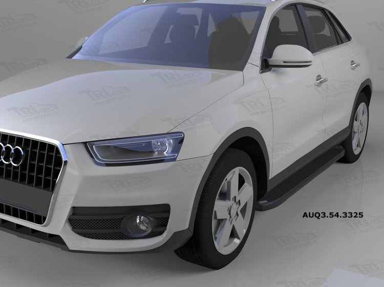 Пороги алюминиевые Sapphire Black Can Otomotiv Audi Q3 2012-2019 no.11847