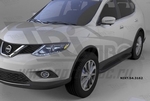 Пороги алюминиевые Sapphire Black Can Otomotiv Nissan X-Trail 2014-2019
