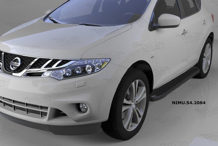 Пороги алюминиевые Sapphire Black Can Otomotiv Nissan Pathfinder 2014-2019 no.11986