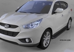 Пороги алюминиевые Sapphire Black Can Otomotiv Hyundai Grand Santa Fe 2013-2019