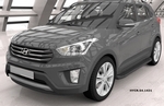 Пороги алюминиевые Sapphire Black Can Otomotiv Hyundai Creta 2016-2019