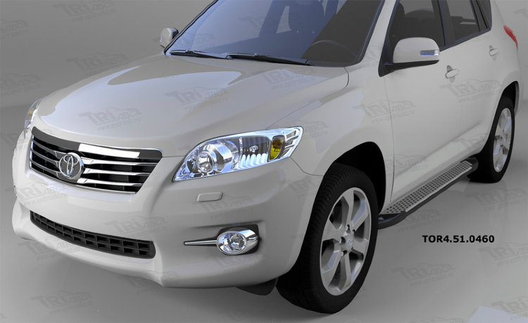 Пороги алюминиевые Sapphire Silver Can Otomotiv Toyota RAV4 2006-2012 no.11397