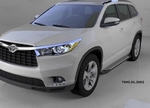 Пороги алюминиевые Sapphire Silver Can Otomotiv Toyota Highlander 2014-2019