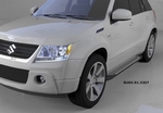 Пороги алюминиевые Sapphire Silver Can Otomotiv Suzuki Grand Vitara 2005-2014