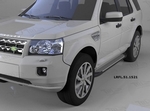 Пороги алюминиевые Sapphire Silver Can Otomotiv Land Rover Freelander II 2006-2015