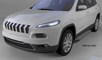 Пороги алюминиевые Sapphire Silver Can Otomotiv Jeep Cherokee 2014-2019