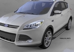 Пороги алюминиевые Sapphire Silver Can Otomotiv Ford Kuga II 2013-2019