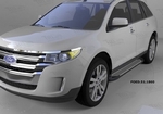 Пороги алюминиевые Sapphire Silver Can Otomotiv Ford Edge 2007-2019