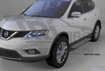 Пороги алюминиевые Sapphire Silver Can Otomotiv Nissan X-Trail 2014-2019